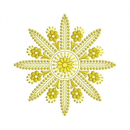 Vintage Flower Embroidery Pattern