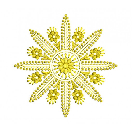 Vintage Flower Embroidery Pattern