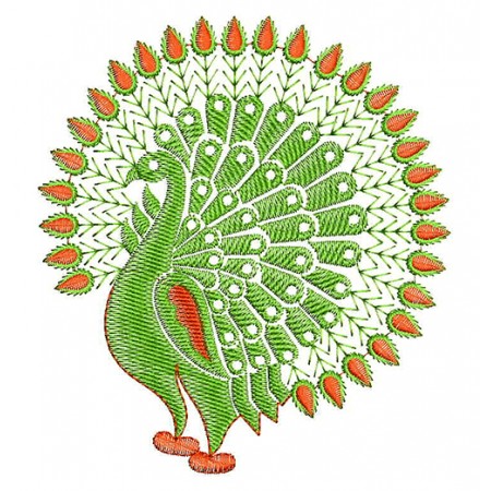Vintage Peacock Embroidery