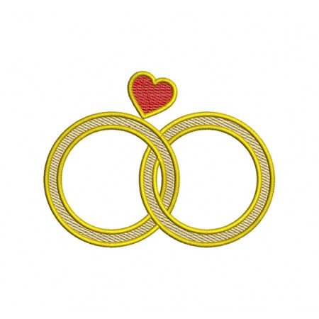 Wedding Ring Embroidery Design