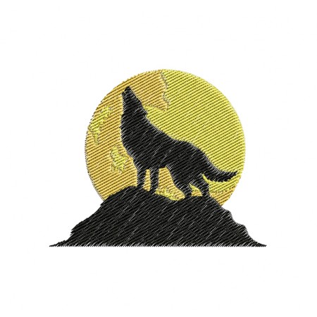 Wolf Embroidery Design