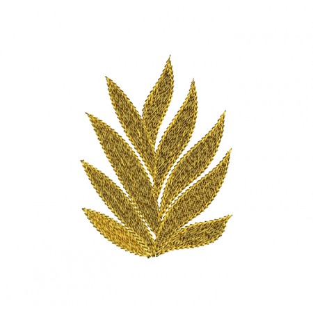 Yellow Leaf Embroidery Patch