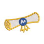 A+ Grade Diploma Scroll Achievement Embroidery Design