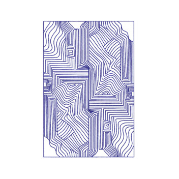 Abstract Contour Contemporary Embroidery Design