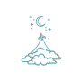6.8" X 5.5" - Airplane Takeoff Night Sky for Sweatshirt Embroidery Design