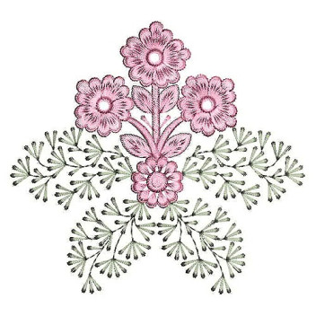 Amazing Stitch Effect Applique Embroidery Design 24821
