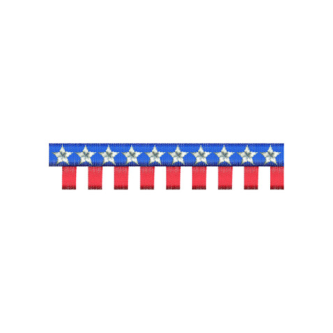 American Flag Embroidery For T Shirt Pocket