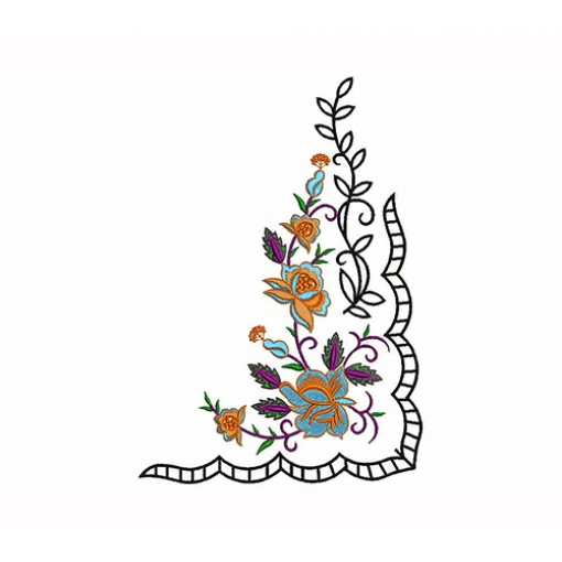 Flower Corner Border Design