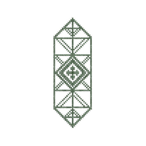 Art Deco Diamond Geometric Embroidery Design