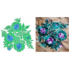 Attractive Flower Wall Art Embroidery Design 15724