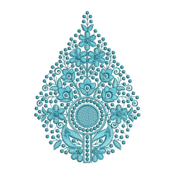 Back Tie-Up Top Sleeve Embroidery Design