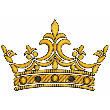 Beautiful Crown Embroidery Design 25653