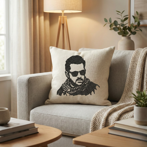 Bhaijaan Salman Khan Silhouette Embroidery Design