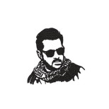 Bhaijaan Salman Khan Silhouette Embroidery Design