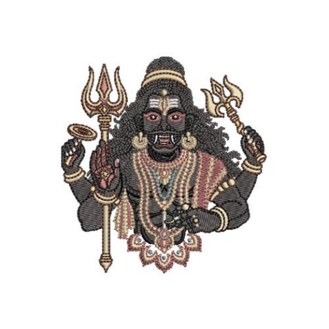 Bhairava God Embroidery Design