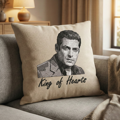 Big Fan of Bhaijan — King of Hearts Portrait Embroidery Design