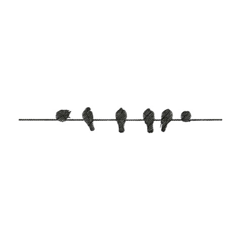 Birds On A Wire Embroidery Design