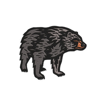 Black Bear Embroidery Design