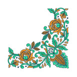 Blomme Flower Corner Embroidery