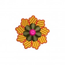 Blooming Delight - Round Floral Applique Embroidery Design