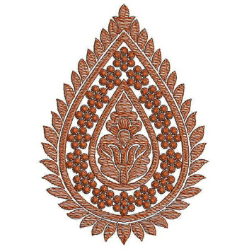 Blouse Back Applique Embroidery Design 24826