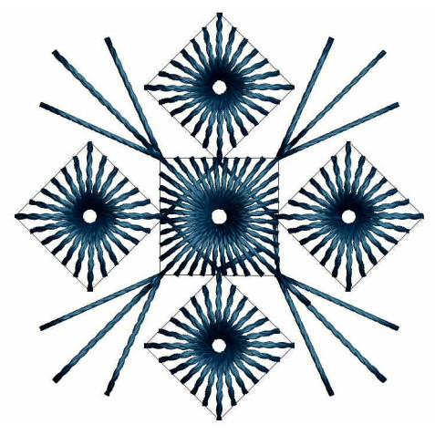 Machine Embroidery Applique Flower Design 25000
