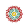 Bold Geometric Floral Circular Mandala Embroidery Design