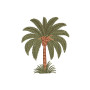Botanical Date Palm Embroidery Design