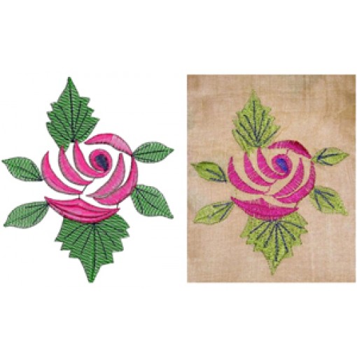 Bullion Rose Block Embroidery 20946 Bullion Rose Block Embroidery 20946