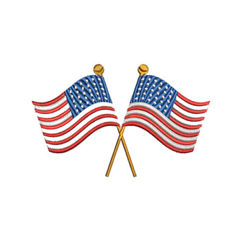 American Flag Embroidery Design