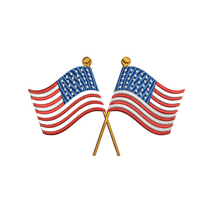 American Flag Embroidery Design