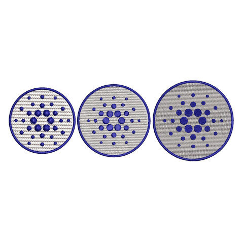 Cardano Ada Crypto Coin Embroidery Design