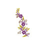 Catharanthus Floral Vine Embroidery