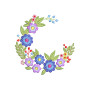 Charming Floral Wreath Embroidery Design
