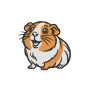 Cheerful Cartoon Guinea Pig Embroidery Design