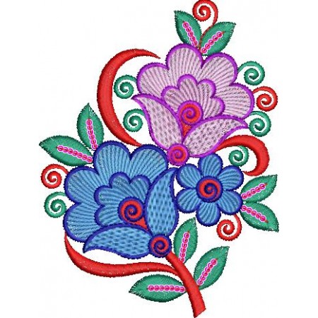 China Rose Embroidery Machine Design