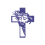 8" X 6.1" - Christ on Cross for Church Banner Embroidery Design