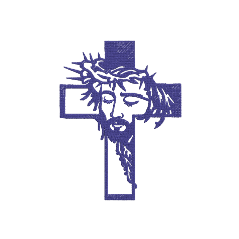 9" X 6.9" - Christ on Cross for Wall Hanging Embroidery Design