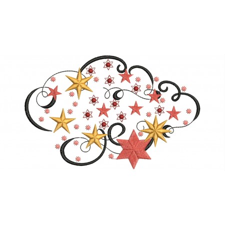 Christmas Cloud Embroidery Design