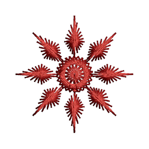 Classic Snowflakes Star Embroidery