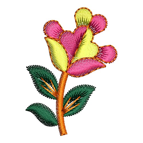 Corchorus Flower Embroidery Patch