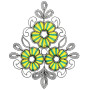 Cording Apllique Embroidery Design 25499