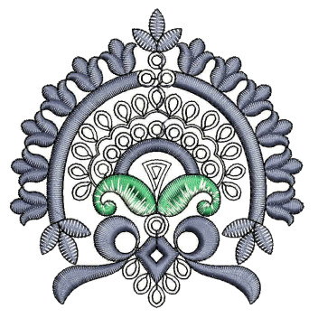 Cording With Flat Embroidery Design 25501