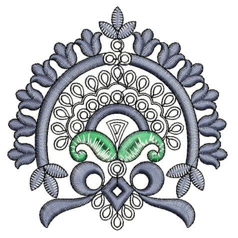 Cording With Flat Embroidery Design 25501