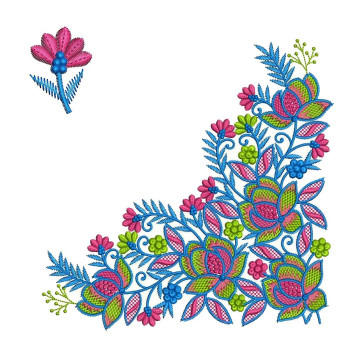 Corner Embroidery Motifs For Baby Blankets
