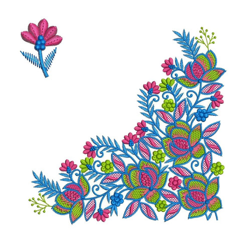 Corner Embroidery Motifs For Baby Blankets