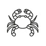 Crab Outline Embroidery Design