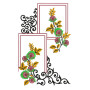 Creative Floral Frame Embroidery Applique
