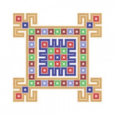 Vibrant Cross Stitch Cushion Cover Embroidery Design Vibrant Cross Stitch Cushion Cover Embroidery Design
