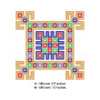 Vibrant Cross Stitch Cushion Cover Embroidery Design